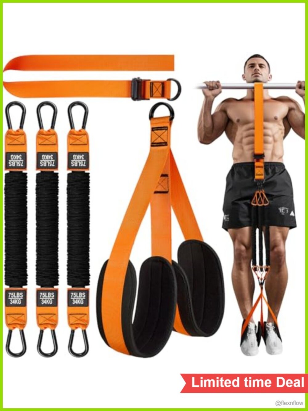 Pull Up Assistance Bands Set with Adjustable Straps Heavy Duty Resistance Bands